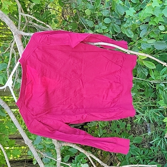 J.Crew Red Cardigan Size Medium - Picture 2 of 3